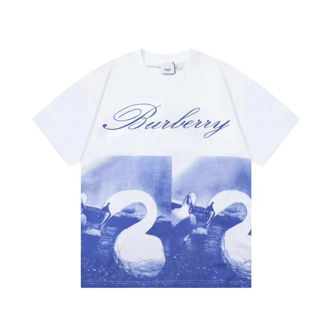 BURBERRY Logo Classic Retro Same Style T 260 Versatile : Black Size：XS~L